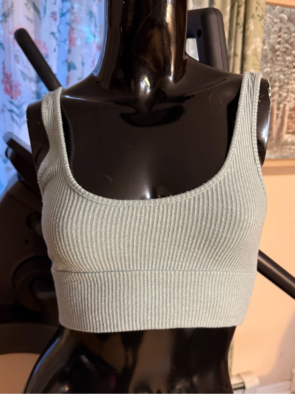 Victoria's Secret Ribbed Scoop Bralette in Sage Green